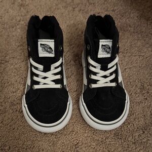 Vans Kids Black and White High-Top Sneakers